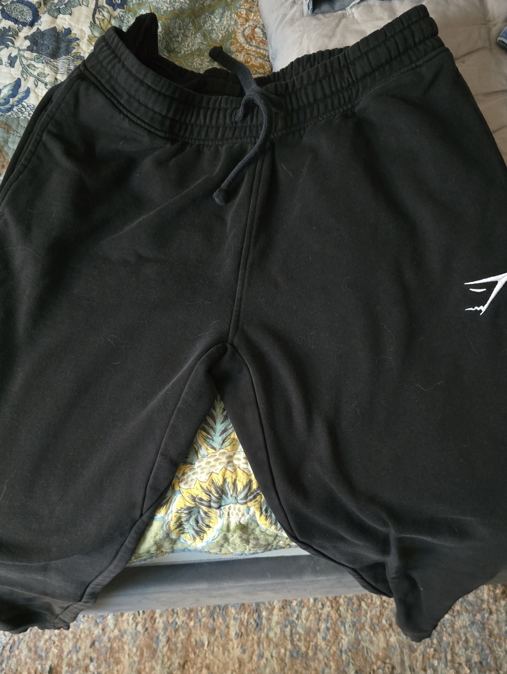 GYMSHARK Men's Black Drawstring Athletic Shorts SIZE SMALL